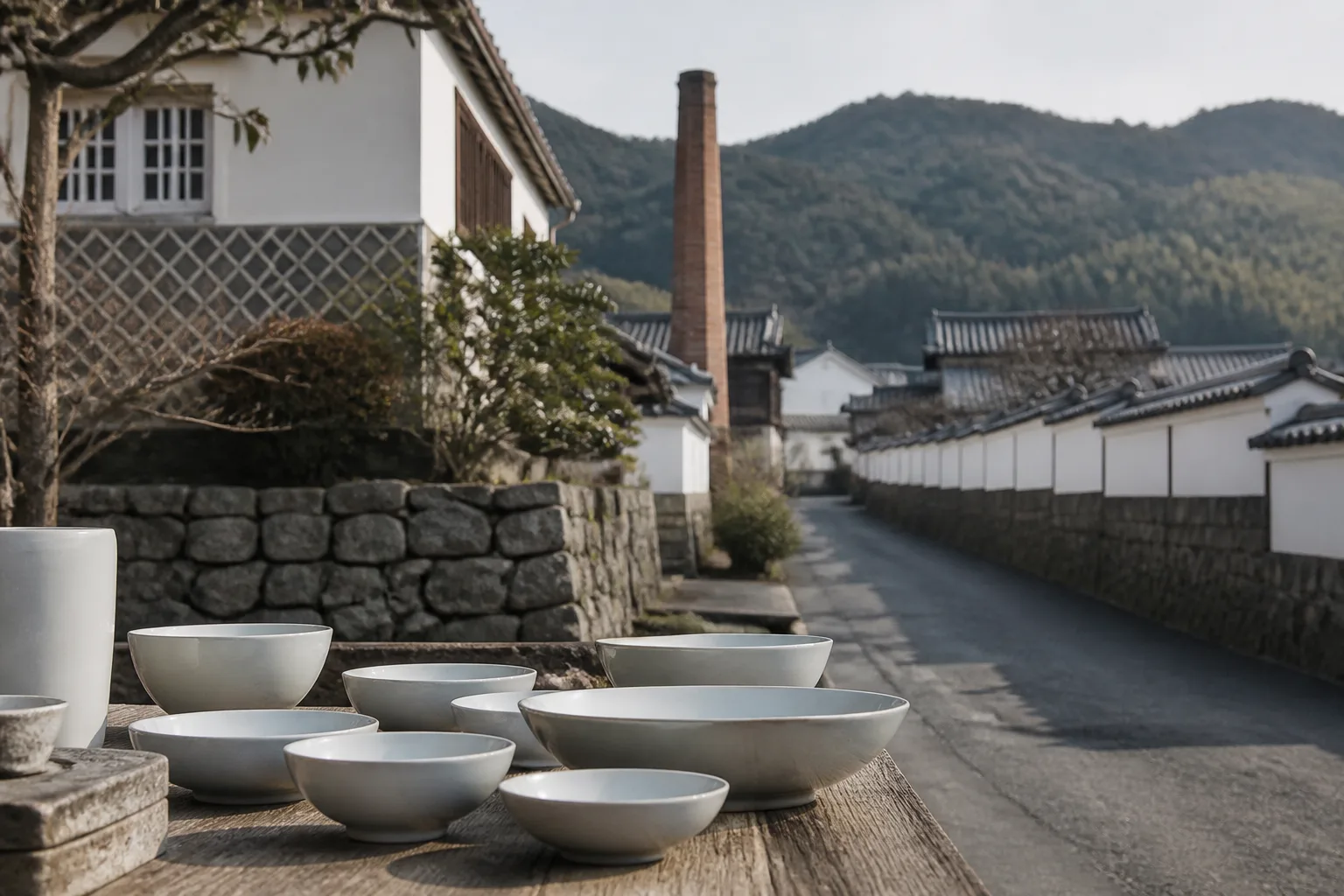 有田の白磁の器、窯元通り、伊万里へ続く磁器文化を描いた編集ヒーロー画像
