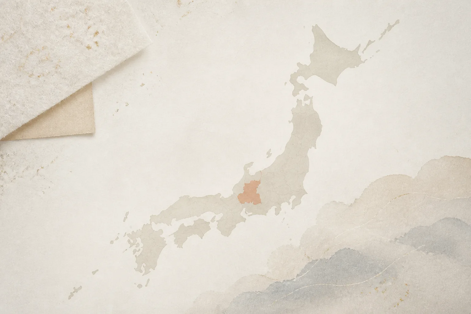 美濃和紙とうだつの町で和綴じを味わう、紙のクラフトルートの日本位置を示す編集地図