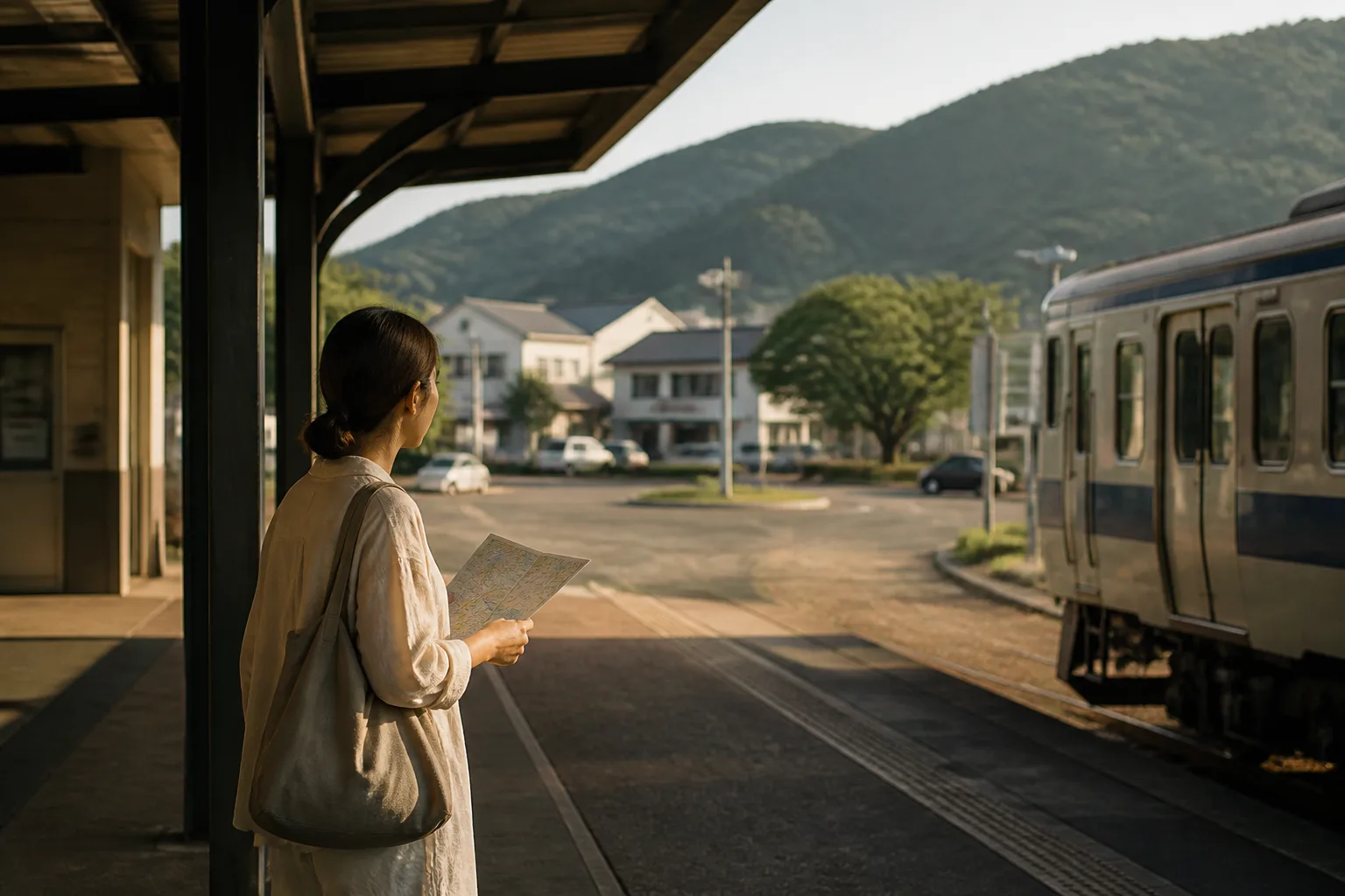 有田駅を描いた編集画像