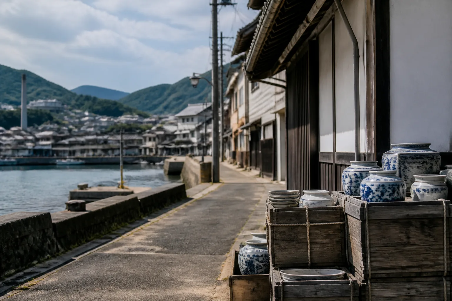 伊万里の記憶｜素材が器となって運ばれるを描いた編集画像