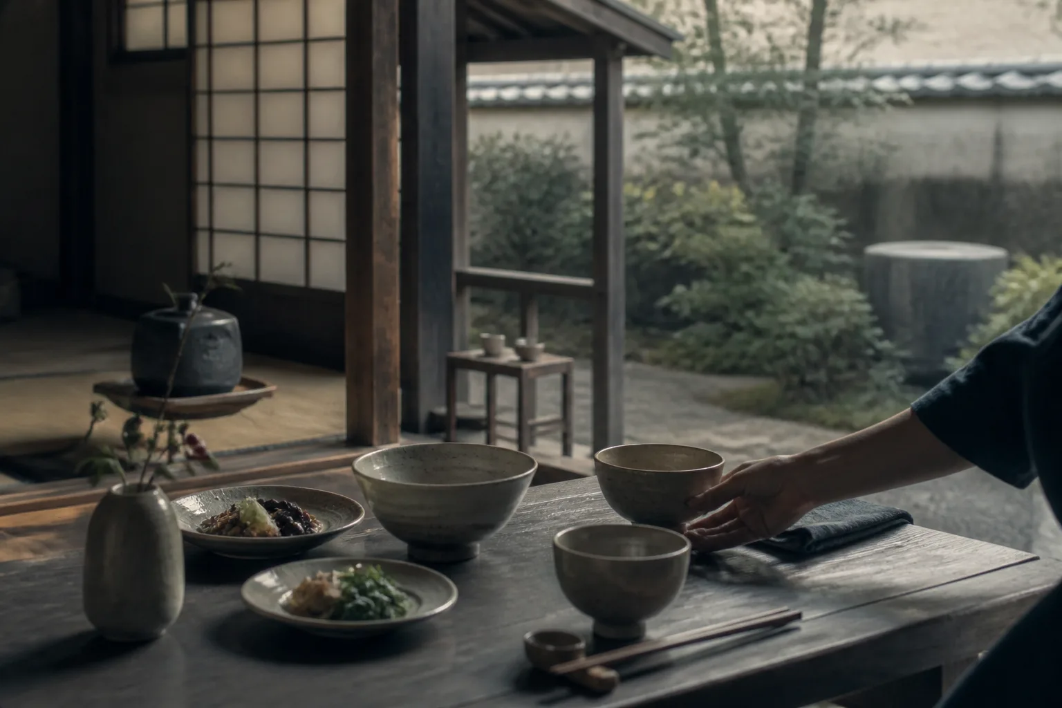 茶碗と食卓文化をテーマにした編集画像